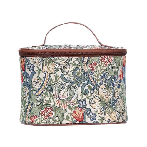 William Morris Tapestry Makeup Organizer Bag with Floral Design – Women’s Toiletry & Cosmetic Case