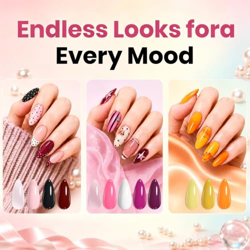 Beetles Gel Nail Polish Set - 36 Colors Vivid Seasons Fall with Top Coats & Tools - Variation: A-Mixed Finishes