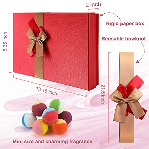 BYGGVIR 40Pcs Organic Bath Bombs Gift Set with 8 Scents - Pack of 40 + Reusable Gift Box