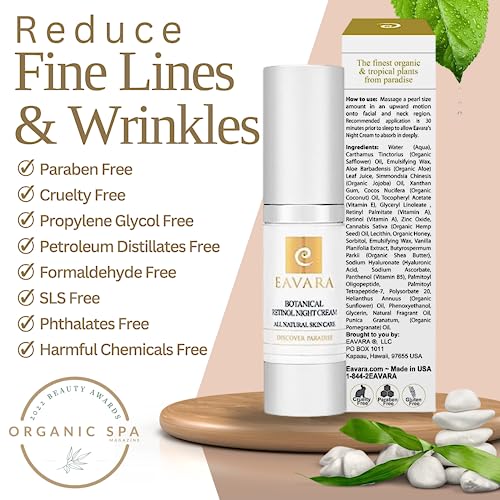 Organic Anti Aging Daily Moisturizer Cream and Natural Retinol Night Cream