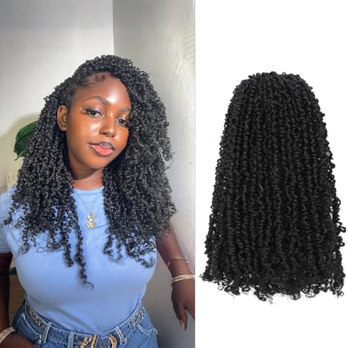 Scanbos Yanky Twist Crochet Hair 12-16 Inch Natural Black Pack Set