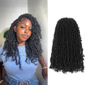 Scanbos Yanky Twist Crochet Hair 12-16 Inch Natural Black Pack Set