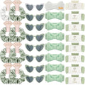 Bridesmaid Hair Claws & Scrunchies Set with Sunglasses - White & Sage Green Variation of THIS listing