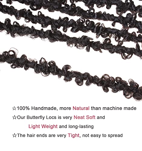 Leeven 24 Inch Butterfly Locs Crochet Hair - Pre-Twisted 1B# Pack of 6