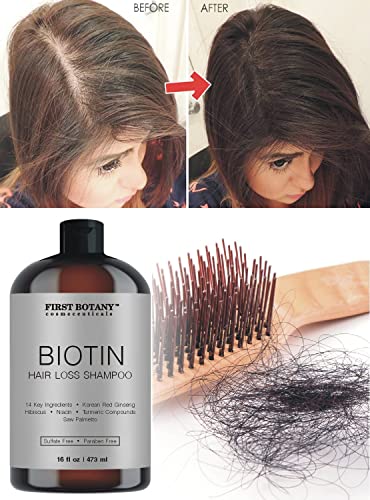 First Botany Hair Regrowth Shampoo with DHT Blockers - 16 fl oz Pack of 2 - Men & Women