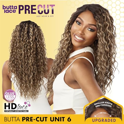 Sensationnel Butta Lace Precut Wig-Unit 6 1B Offblack Natural Synthetic Hair