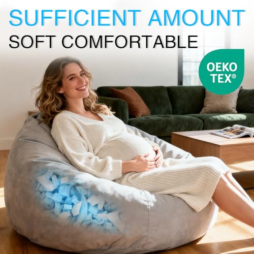 Hem Dgpy 30lb Blue and White Shredded Memory Foam Bean Bag Filler - Soft & Supportive