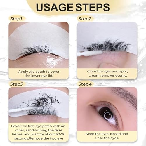 Eyelash Extension Remover - Fast Dissolve No Damage to Natural Lash - Professional Adhesive Remover Supplies