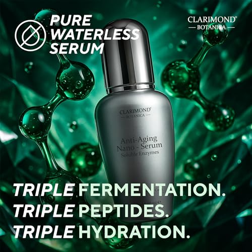 Clarimond Anti-Aging Serum & Face Cream Set w/ Nano Fermentation, Pro-Xylane¢â, Peptides & Collagen ? Hydrating, Firming, Wrinkle Reduction, Brightening Skincare Duo for Youthful, Glowing Skin