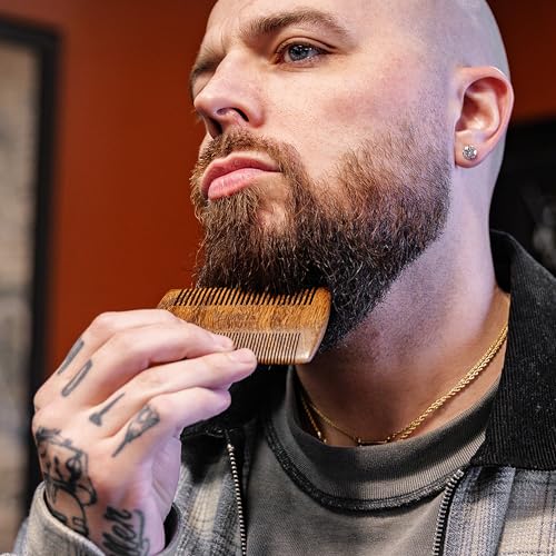 Whiskey & Granite Beard Kit for Men ? 100% Natural Ingredients (Mountain Shine). Includes beard oil and balm, comb, brush, and scissors.