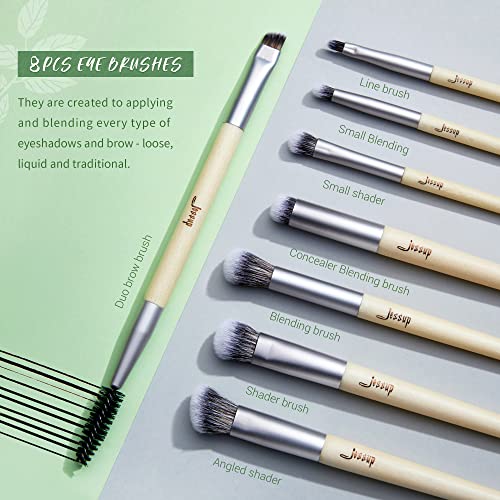 Jessup Vegan Makeup Brushes Set T327 with Makeup Sponge SP013