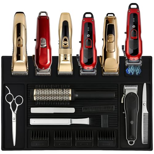 Magnetic Barber Mat for Clippers & Tools - Organizer for Hairdressing Station