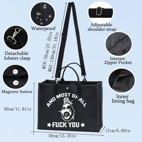 BWWKTOP Captain Spaulding Cosmetic Makeup Bag Horror Movie Inspired Gifts And Most Of All Fu*k You Zipper Pouch Bag For Movie Fans (And Most BG)