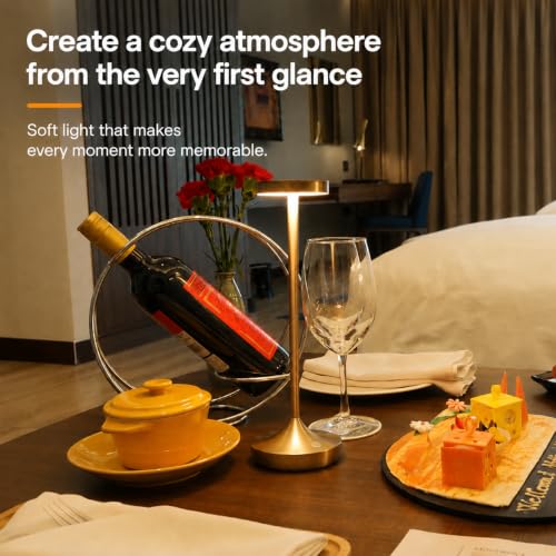 Willdoak 2 Pack Cordless Rechargeable Table Lamps Titanium - 6000mAh, 72H Runtime