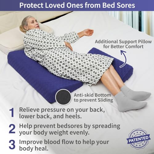 Lenora Bed Sore Pillow Set with Auxiliary Pillow - Dark Slate Blue