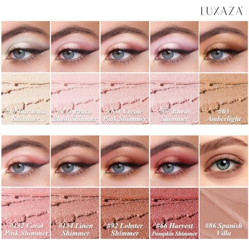 Eyeshadow Stick Makeup Set Pink & Brown - Neutral & Shimmer Shades, 10PCS with Brush - Love's Gifts Variation #04