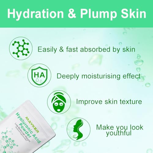 Pure Hyaluronic Acid Powder 1.41 oz Low Molecular Weight for DIY Serums & Skincare - Clear Watery Texture - Variation 1.41 Ounce Pack of 1