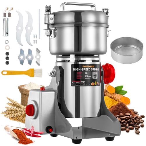 Electric Grain Mill Grinder 800g Stainless Steel Food Flour Mill for Home Use