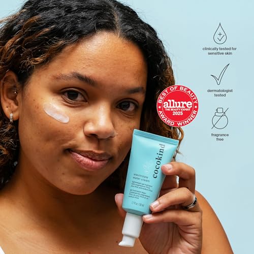 Electrolyte Water Cream - Hydrating Gel Moisturizer for All Skin Types, 1.7 Fl Oz Pack of 2
