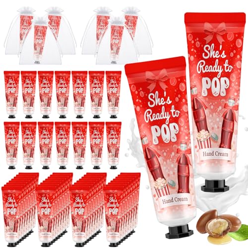 She's Ready to Pop Baby Shower Hand Cream Set - White, 48 Pack