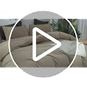 Queen Cream Coffee Comforter Set Khaki Bedding 3 Piece Modern Soft Breathable