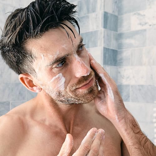 Men's Anti-Aging Facial Cleanser & Moisturizer Set with Hyaluronic Acid & Peptides