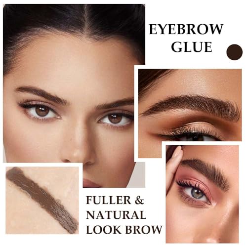 Tinted Thickening Brow Gel Brown Mascara,Tinted Eyebrow Gel,Waterproof, Transfer-proof, Brush to Fill in Eyebrows and Cover Gray Hairs - Cruelty Free (1pc 06 Brunette)