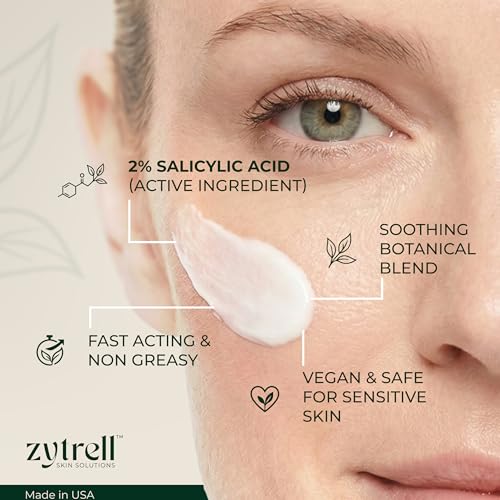 Acne Treatment Cream with 2% Salicylic Acid for Sensitive Skin