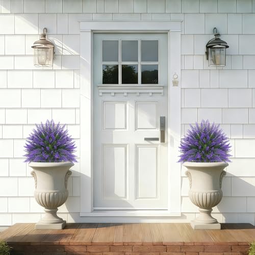 Grooy Lavender Artificial Topiary Ball 4 Pack UV Resistant Outdoor Decor - Lavender Ball 4pc