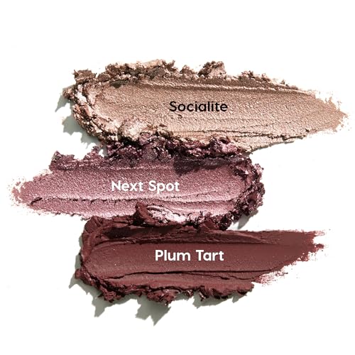 ColorPop Rose Goals Eyeshadow Stick Set - Matte & Metallic Vegan & Cruelty-Free Makeup Kit - Socialite, Next Spot, Plum Tart Variations