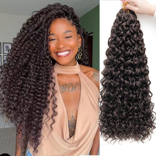 18 Inch Bohemian Crochet Hair - 7 Pack Water Wave Synthetic Hair - 4#