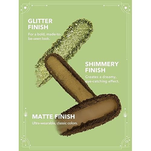 SHEGLAM Glitter Metallic Palette 8-Color High Pigment Green Gold Long Wearing Horoscope Collection Palette - Virtuous Virgo