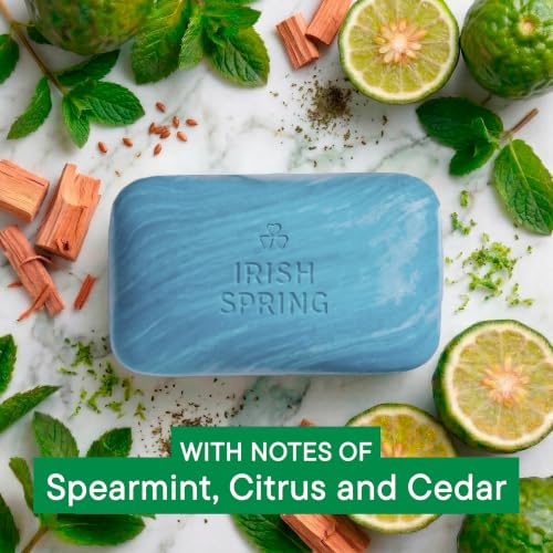 Irish Spring Icy Blast Men's Bar Soap Pack of 24 – Fresh Scent, 3.7 oz