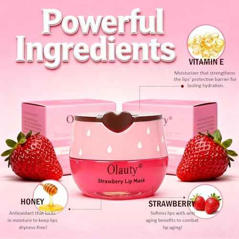 3 PCS Bee Lip Balm Honey Pot,Strawberry, Watermelon, Honey Flavors,Hydrating Lip Masks Overnight Reduces Lip Lines,Lip Prevention Dry &Cracked, Lip Balm Bulk, Christmas Gifts