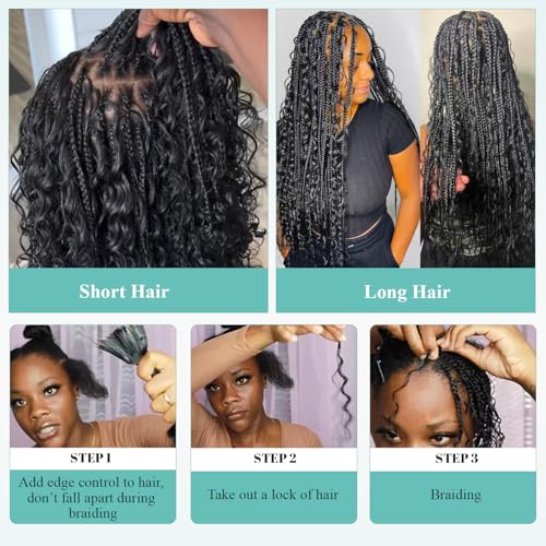 Benafee 16 Inch Water Wave Human Braiding Hair #1B/30 Ombre No Weft Boho Braid Bulk