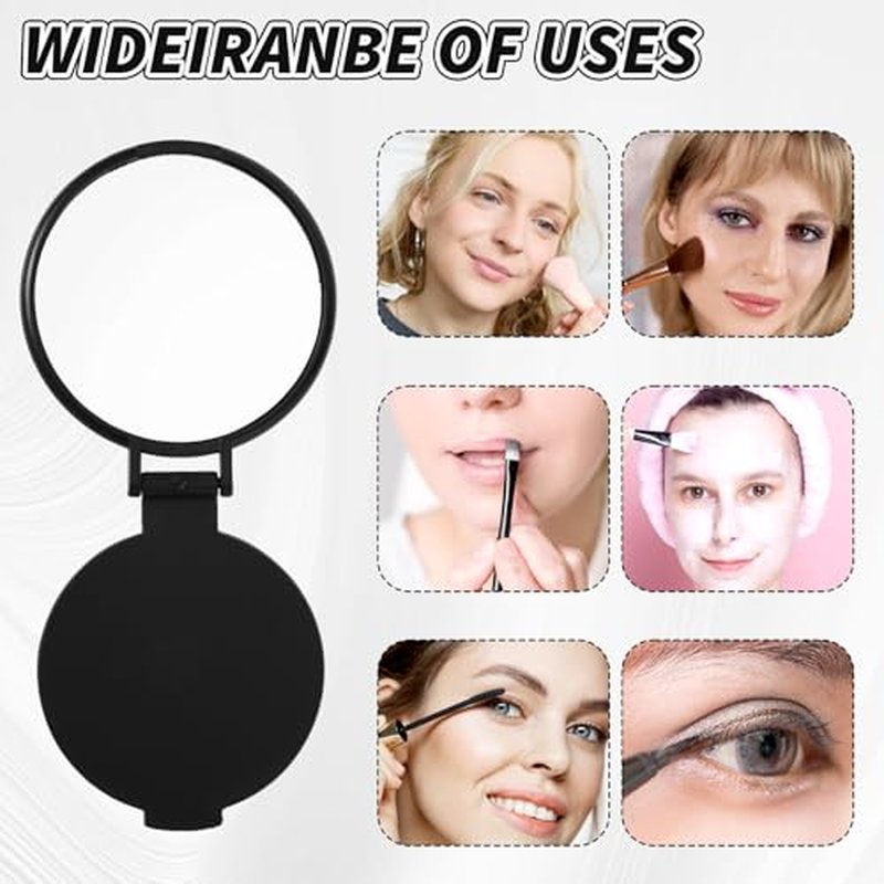 100 Pcs Round Compact Mirrors for Purse Mini Folding Mirrors Portable Pocket Mirror Travel Makeup Small Mirror for Women Daily Use (Black and White)