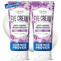 LilyAna Naturals Eye Cream for Dark Circles and Puffiness, Under Eye Cream for Wrinkles and Bags, Anti Aging helps Improve Dryness; for Sensitive Skin (1.7 Ounce, Pack of 2)