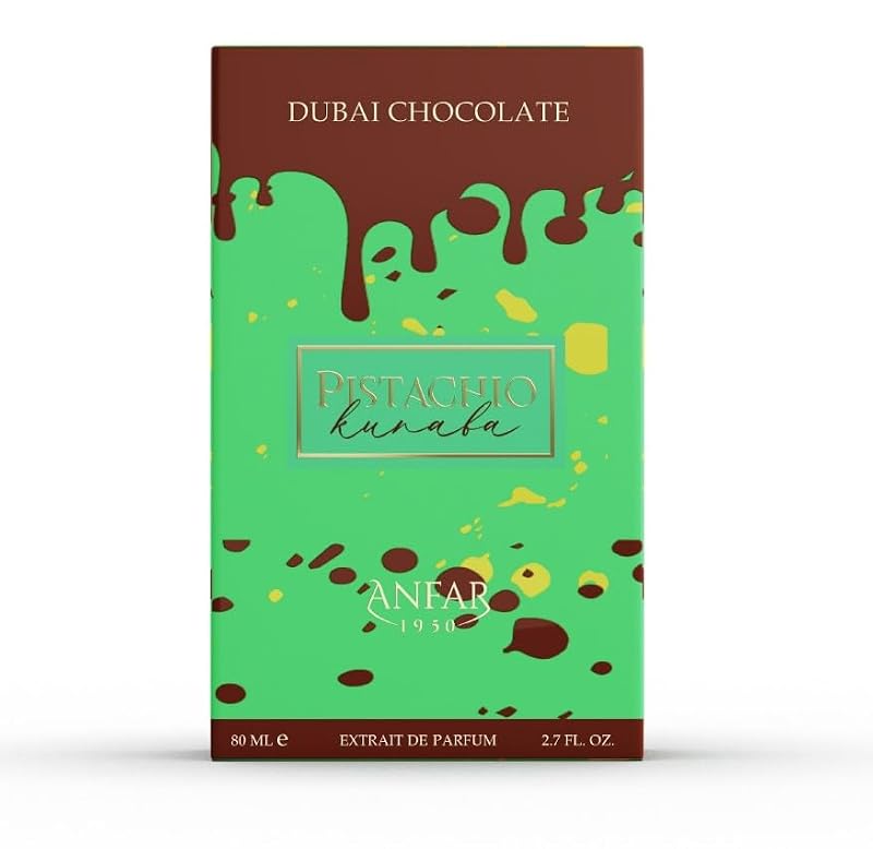 Unisex Dubai Chocolate Perfume with Pistachio, Caramel & Gourmand Notes 2.7 Fl Oz