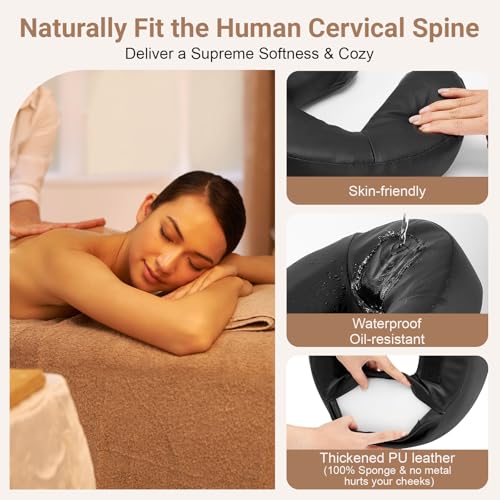 Black Adjustable Massage Table Face Cradle & Headrest - Universal Fit