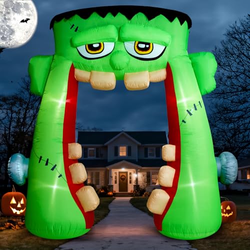 10FT Inflatable Frankenstein Archway Halloween Yard Decoration with LED Lights
