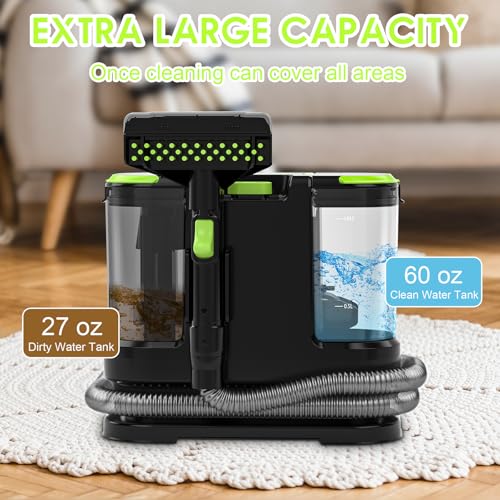 HOMLOVE 21 KPa Portable Carpet & Upholstery Cleaner Machine – Green