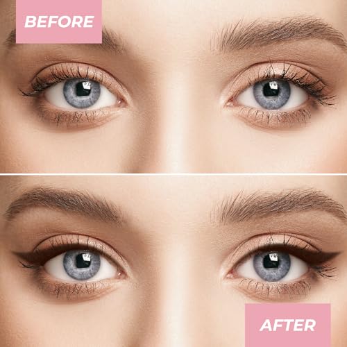 MCoBeauty - Dual-Ended Pro Eyeliner - Rich Brown - Pencil with Built-In Angled Brush - Creamy Crayon for Precision, Smudging and Blending - Eyeliner Tool