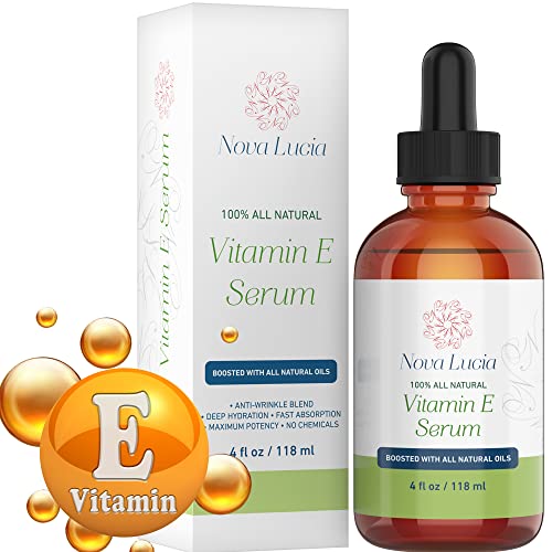 Organic Vitamin E Oil for Skin, Hair & Scar Treatment - 4 oz