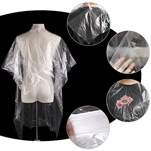 MIHUNTER 100 Pcs Disposable Hair Salon Capes 59 x 43.3 in Pack of 100 for Dye and Hair Coloring