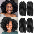 GetMaige 12 Inch Jamaican Bounce Crochet Hair 4 Packs 72 Roots Natural Black