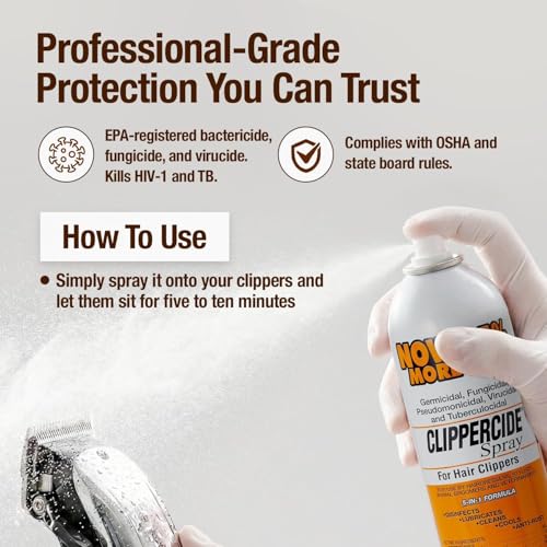 Clippercide 5-in-1 Disinfectant Spray 15oz (Pack of 3) for Clippers, Grooming & Barbershop Tools
