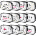 Abbylike 12 Pcs 7 x 4.7 x 2.4'' Dance Makeup Bags Gifts for Dancers Team Christmas Makeup Bags PVC Clear Cheer Case Toiletry Zipper Pouch for Women Christmas Xmas