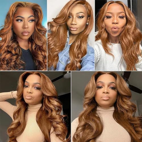 Brown Human Hair Bundles 28 Inch Body Wave - 30# Virgin Hair, Double Weft, 100G/PC, Unprocessed Brazilian
