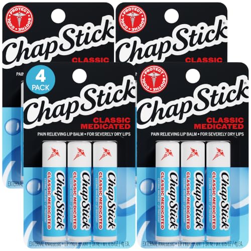 Medicated Lip Balm Set - Classic Original, 12 Tubes, Moisturizing & Cold Sore Relief, Variation of THIS listing
