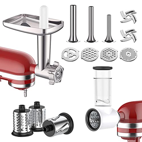 White Meat Grinder & Slicer Attachments for KitchenAid - Cofun